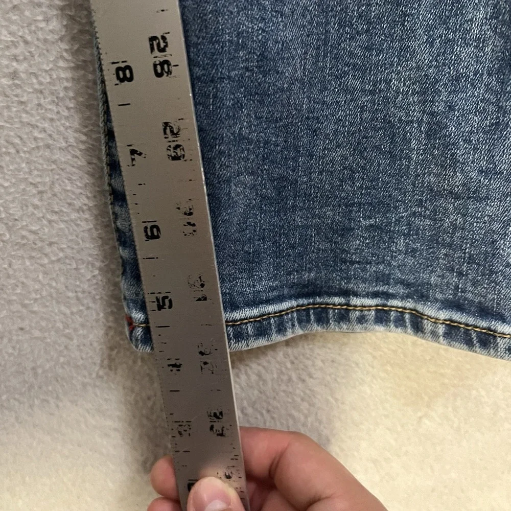 True Religion Ricky Straight Jeans Men's 31 Blue Denim Relaxed Mid Rise Stretch